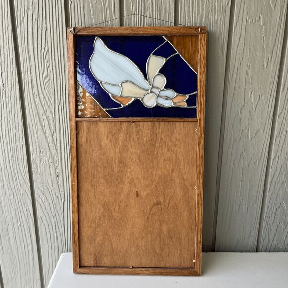 Vintage Stained Glass Goose Corkboard Wall Organizer Farmhouse Country Decor - Picture 6 of 10